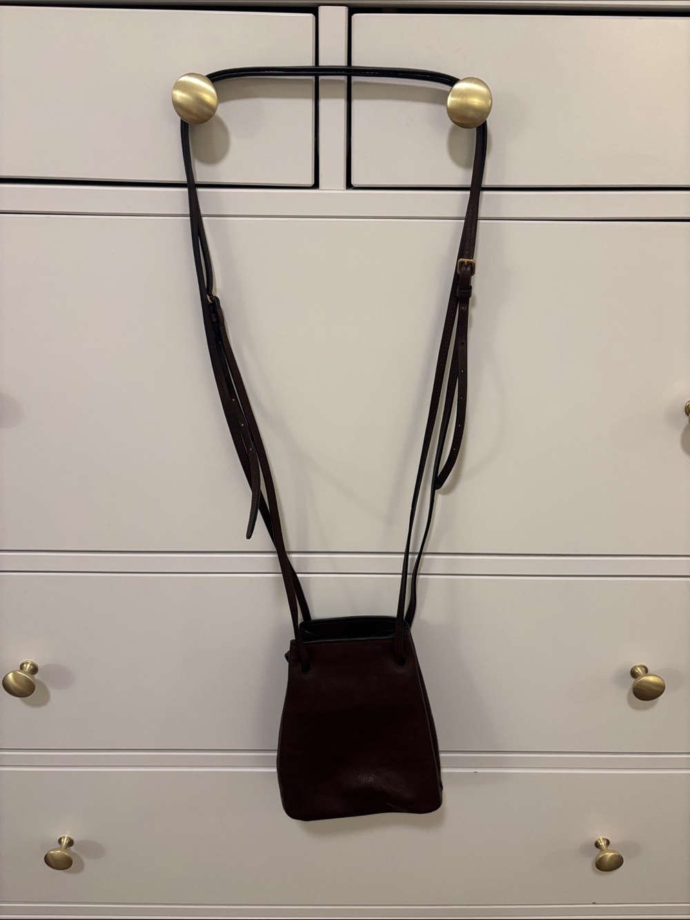 Miu Miu Napa Leather Mini Bag in Dark Brown - Picture 4 of 11